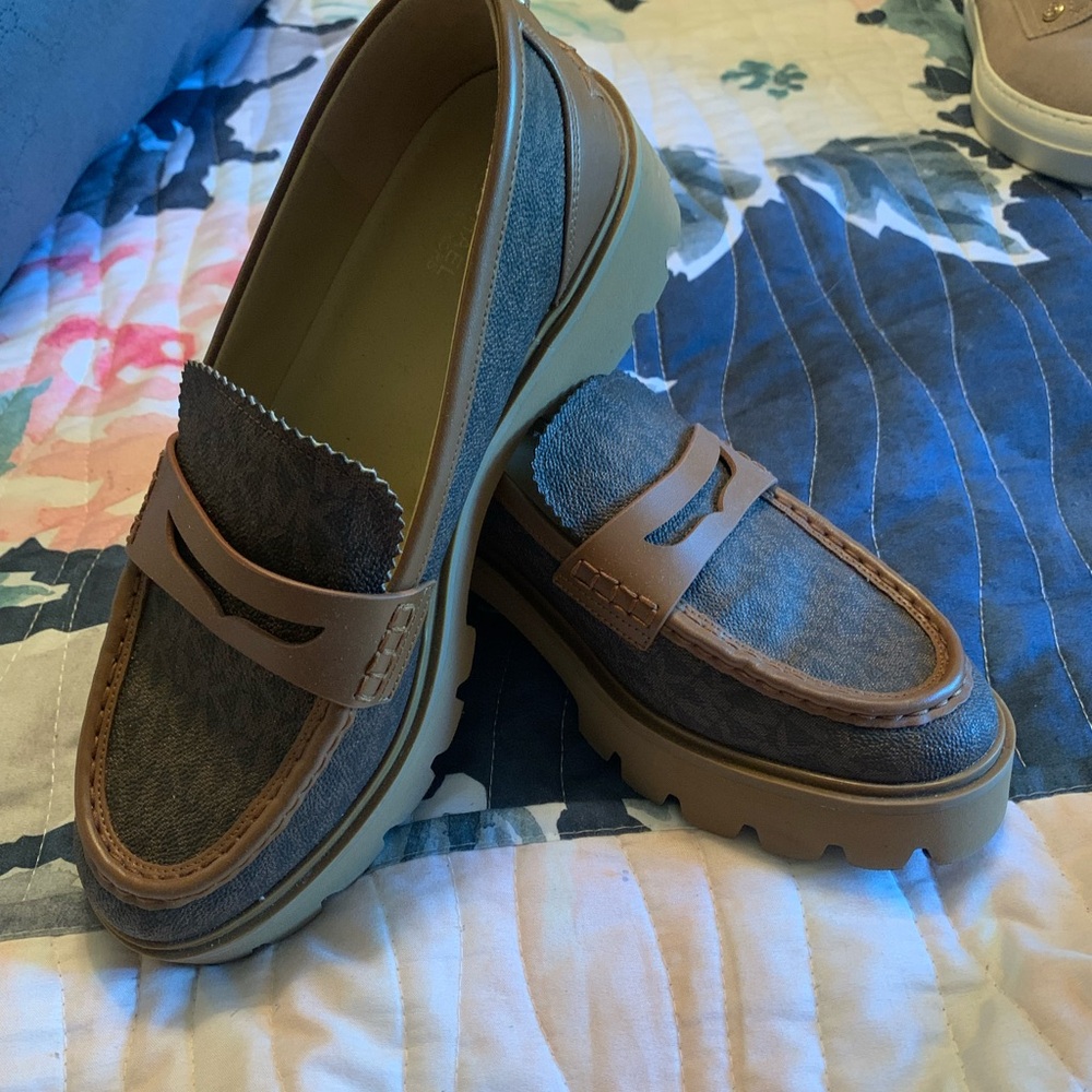 Michael Kors Brown and Black Loafers